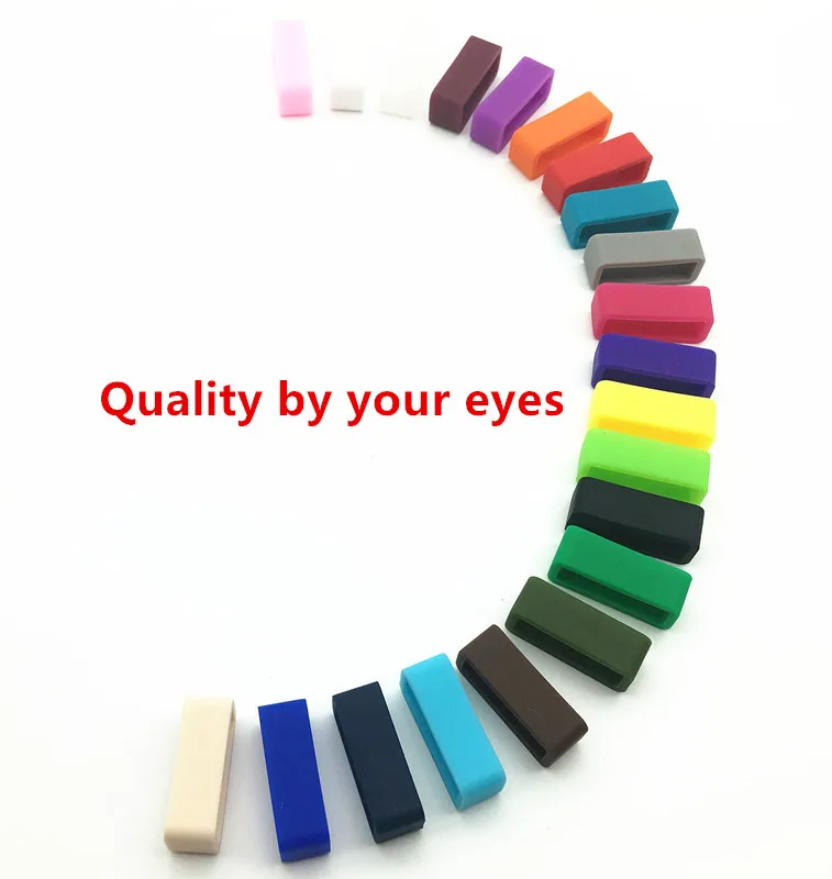 

10pcs Watchbands Ring Loop Silicone Rubber Watch Strap Holder Locker Watch Accessories Mutil-colors 14 16 17 18 19 20 22 24 26mm