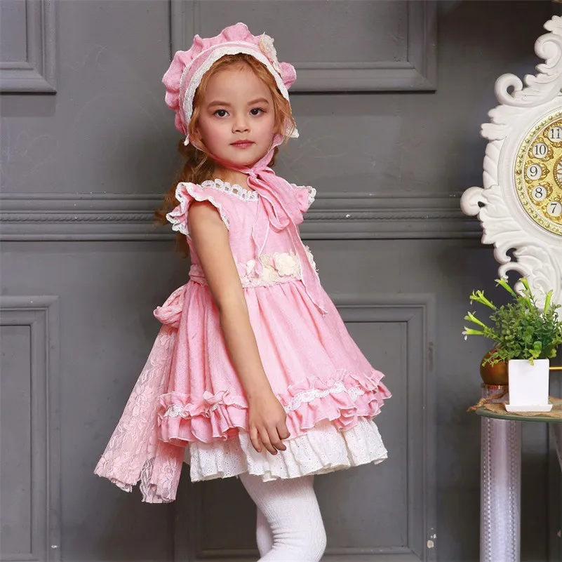 2019 Summer Autumn Spanish Style Girls Pink Dress Kids Boutique Princess Cotton Gown Baby Cute Birthday Party Dresses
2019 Summer Autumn Spanish Style Girls Pink Dress Kids Boutique Princess Cotton Gown Baby Cute Birthday Party Dresses