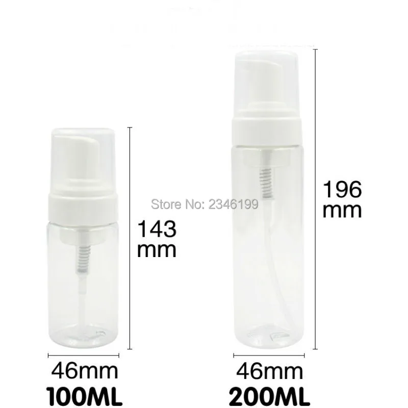 100ml Airless Bottle Plastic Transparent Foam Bottle Mildy Wash Bottle 200ml Empty Plastic Cosmetic Body Wash (5)