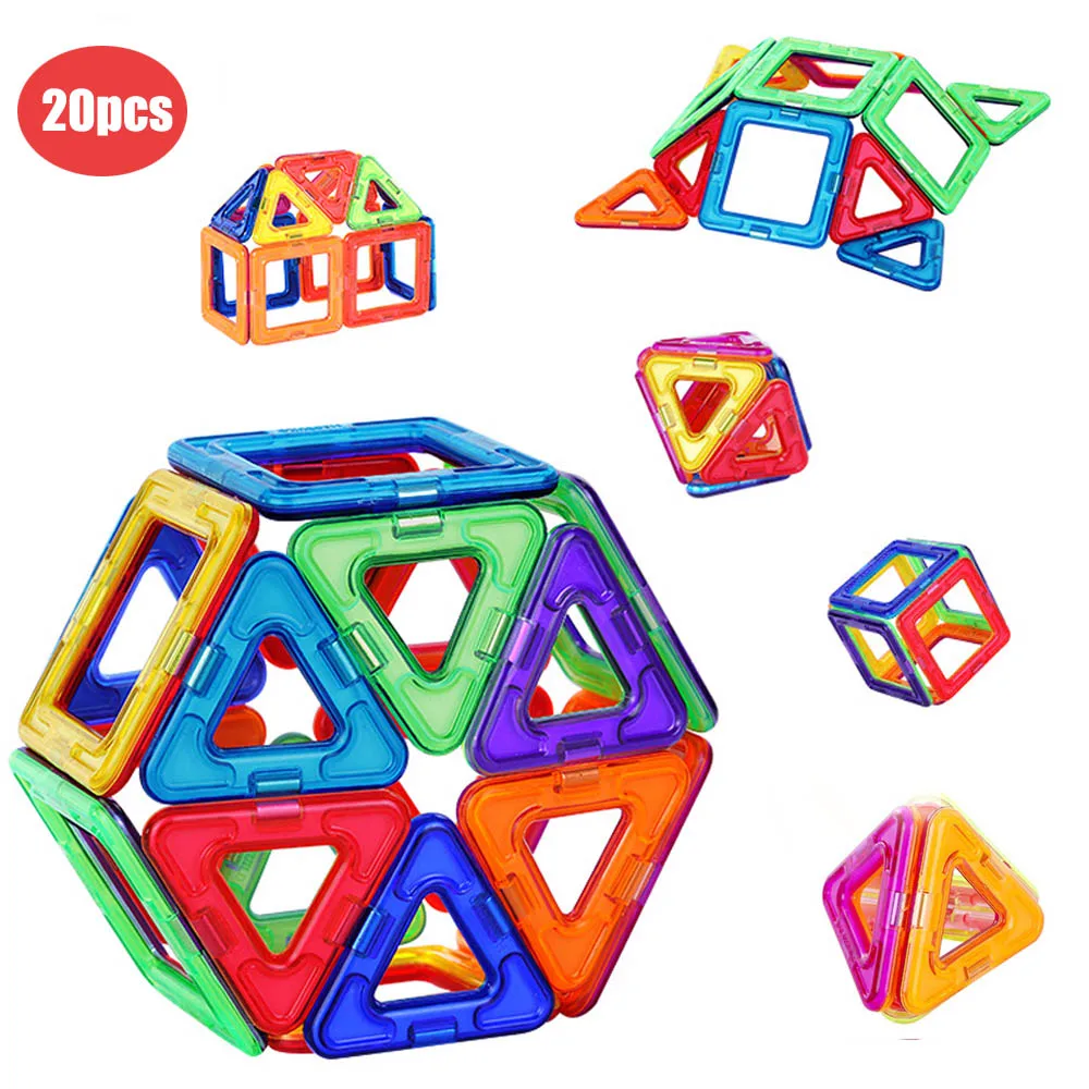 20pcs/set Big Size Magnetic Designer Triangle Square Bricks Magnetic Building Blocks Modeling Construction Toys For Kids Gift
20pcs/set Big Size Magnetic Designer Triangle Square Bricks Magnetic Building Blocks Modeling Construction Toys For Kids Gift