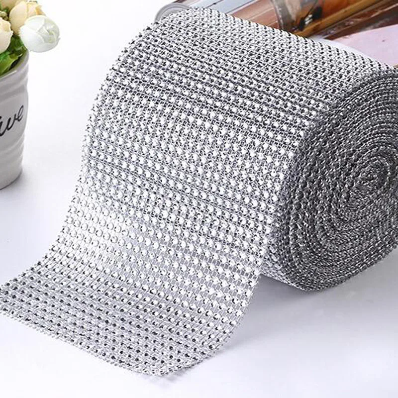 1 Yard\piece 12 cm Width DIY Home Table Decor Rhinestone Net Crystal Silver Diamond Mesh Wrap For Birthday Bridal Wedding Party
1 Yard\piece 12 cm Width DIY Home Table Decor Rhinestone Net Crystal Silver Diamond Mesh Wrap For Birthday Bridal Wedding Party