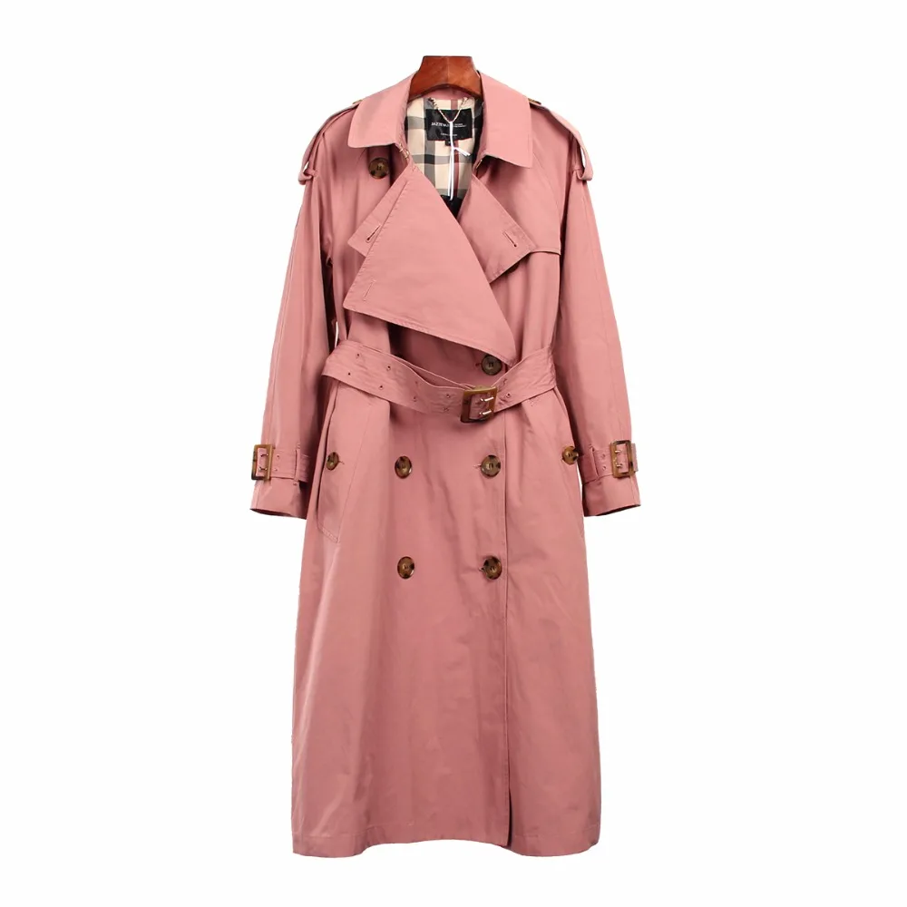 New 2018 spring longTrench coat for women classic plaid Double Breasted trench Wasserfall Collar outwear Loose Clothing female
New 2018 spring longTrench coat for women classic plaid Double Breasted trench Wasserfall Collar outwear Loose Clothing female