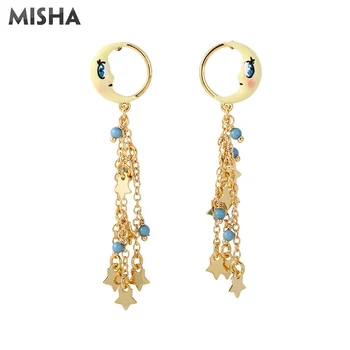 MISHA Trendy Stud Earrings For Women Circus Moon Stars Design Earrings For Ladies Charm Jewelry Wedding Party Gift L729
MISHA Trendy Stud Earrings For Women Circus Moon Stars Design Earrings For Ladies Charm Jewelry Wedding Party Gift L729