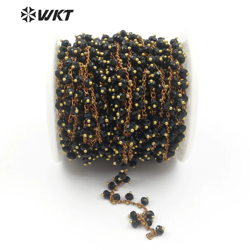 WT-RBC063 WKT New black rosary chain copper wire wrapped color without gold multi-purpose necklace chain
WT-RBC063 WKT New black rosary chain copper wire wrapped color without gold multi-purpose necklace chain