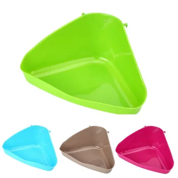 

1Pc 36*21*15cm Plastic Corner Litter Tray Cat Mouse Rat Rabbit Hamster Pets Toilet Bowl Pets Supplies Trash Can Color Random