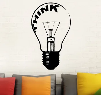 Free Shipping Light Bulb Think Wall Decals Modern Vinyl PVC Wall Stickers Decor KW-158
Free Shipping Light Bulb Think Wall Decals Modern Vinyl PVC Wall Stickers Decor KW-158