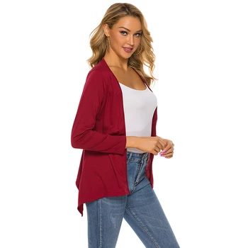 Spring Autumn Coat Solid Color Fashion Sweater Women Loose Irregular Hem Long Sleeve Cardigan Casual Woman Outerwear
Spring Autumn Coat Solid Color Fashion Sweater Women Loose Irregular Hem Long Sleeve Cardigan Casual Woman Outerwear