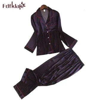 Fdfklak New spring autumn pajamas for women print silk sleepwear pajama set long sleeve women's nightwear pijama pyjama femme
Fdfklak New spring autumn pajamas for women print silk sleepwear pajama set long sleeve women's nightwear pijama pyjama femme