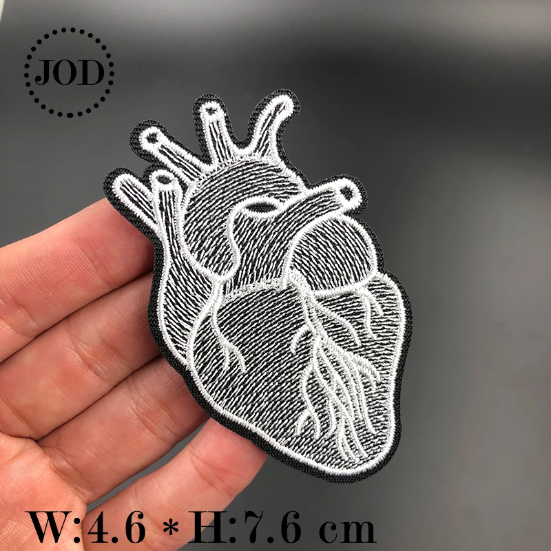 JOD* 1Pcs 4.6*7.6cm Heart Black Biker Embroidery Iron on Patches for Clothing DIY Clothes Patch Stickers Fabric Badges Rip Dip
JOD* 1Pcs 4.6*7.6cm Heart Black Biker Embroidery Iron on Patches for Clothing DIY Clothes Patch Stickers Fabric Badges Rip Dip