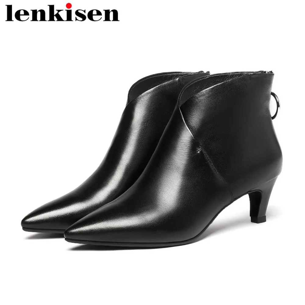2018 hot sale british style med kitten heels zipper solid sleek natural leather office lady plus size classic chelsea boots L2f3
2018 hot sale british style med kitten heels zipper solid sleek natural leather office lady plus size classic chelsea boots L2f3