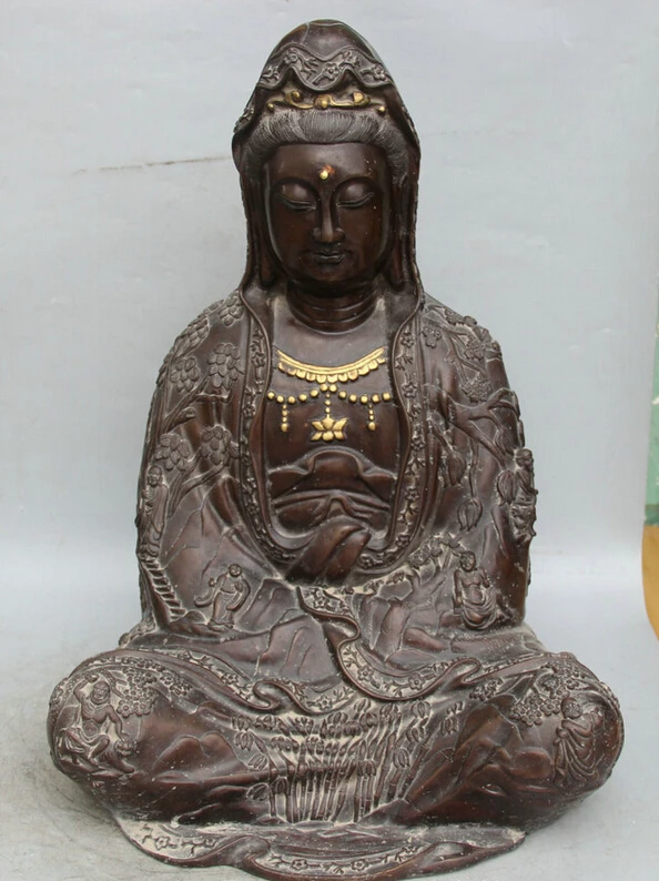 Collectible bronze S1460 22" Chinese Purple Bronze Gild tree Seat Kwan-yin Guan Yin Boddhisattva Statue B0403
Collectible bronze S1460 22" Chinese Purple Bronze Gild tree Seat Kwan-yin Guan Yin Boddhisattva Statue B0403