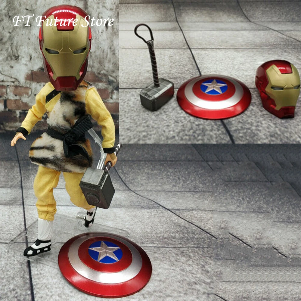 In Stock 1/12 Scale PVC Figure Scence Accessories Avengers Figure Hammer Iron Man Helmet Shield Models for 6'' Action Figure
In Stock 1/12 Scale PVC Figure Scence Accessories Avengers Figure Hammer Iron Man Helmet Shield Models for 6'' Action Figure