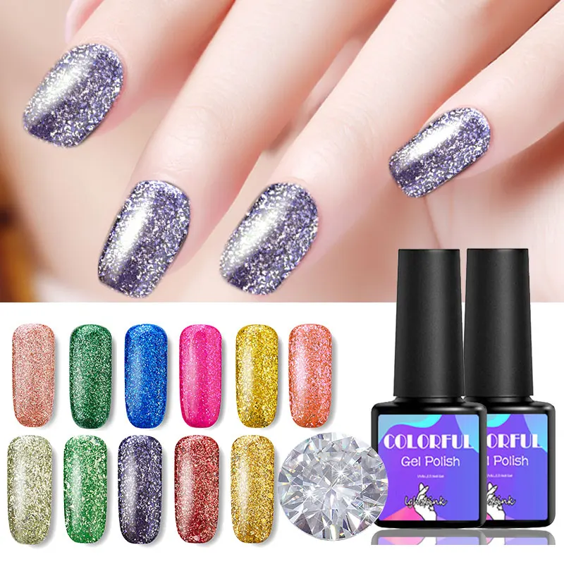 Lghzlink Diamond Nail Gel Glitter LED UV Gel Manicure Starry Shiny Sequins Soak Off Gel Nail Polish Vernis Semi Permanent Gellak 
Lghzlink Diamond Nail Gel Glitter LED UV Gel Manicure Starry Shiny Sequins Soak Off Gel Nail Polish Vernis Semi Permanent Gellak
