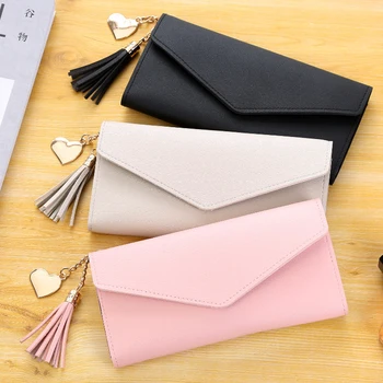 Fashion Women Clutch Wallet PU Leather Long & Shorst Card Tassel Wallet Pink Black Red Note Photo Holder Woman's Wallet Purses
Fashion Women Clutch Wallet PU Leather Long & Shorst Card Tassel Wallet Pink Black Red Note Photo Holder Woman's Wallet Purses