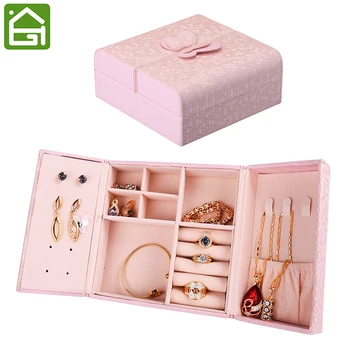 Travel Jewelry Storage Box Leather Jewelry Organizer Case Wedding Party Gift for Woman Girls
Travel Jewelry Storage Box Leather Jewelry Organizer Case Wedding Party Gift for Woman Girls