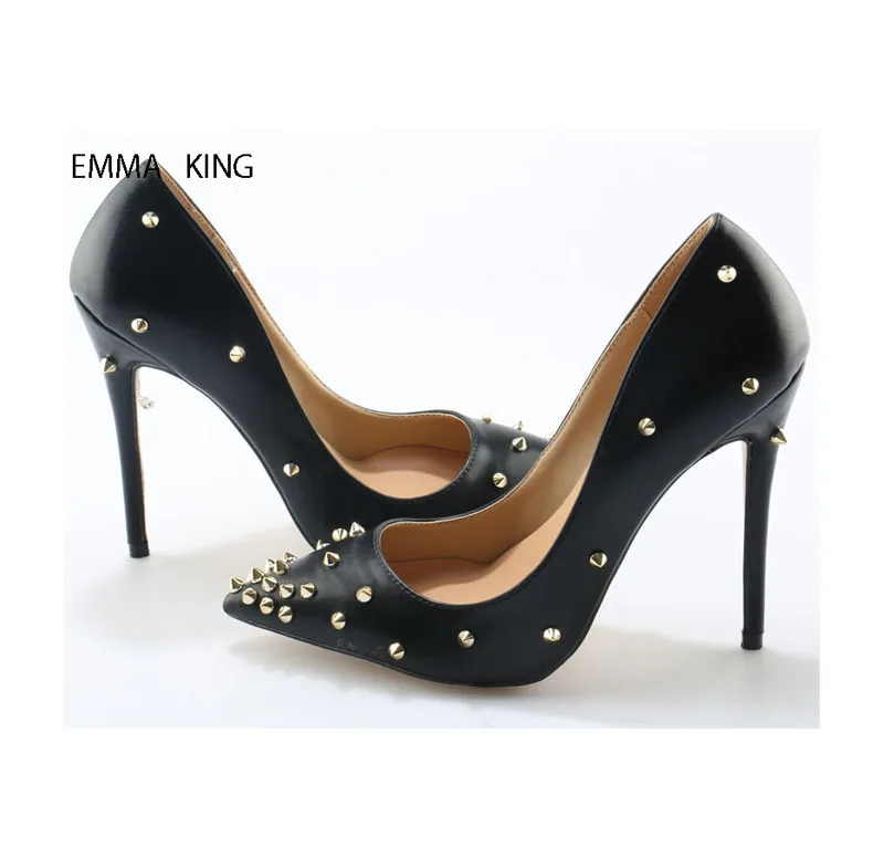 NEW Fashion Rivets Studded Women Pumps High Heels Slip On Shallow Stilettos Pointy Toe Party Wedding Shoes Woman Free Shipping
NEW Fashion Rivets Studded Women Pumps High Heels Slip On Shallow Stilettos Pointy Toe Party Wedding Shoes Woman Free Shipping