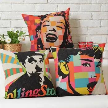 Creative celebrity Monroe Hepburn Chaplin Cotton Cushion Linen Pillow home decorate sofa cushions
Creative celebrity Monroe Hepburn Chaplin Cotton Cushion Linen Pillow home decorate sofa cushions
