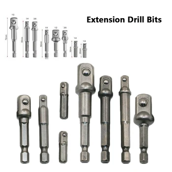 8pcs/set Chrome Vanadium Steel Socket Adapter Hex Shank to 1/4" 3/8" 1/2" Extension Drill Bits Bar Hex Bit Set Power Tools
8pcs/set Chrome Vanadium Steel Socket Adapter Hex Shank to 1/4" 3/8" 1/2" Extension Drill Bits Bar Hex Bit Set Power Tools