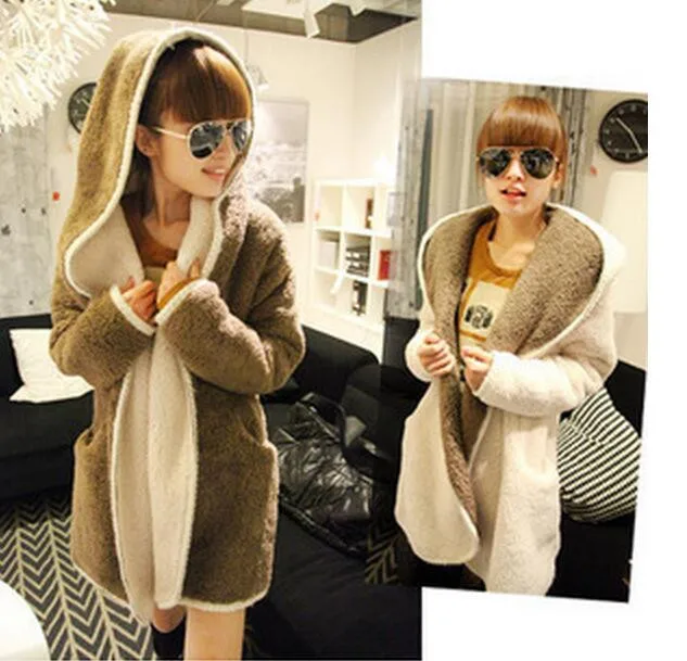2019 Autumn Winter Medium Long Style Casual Warm Coats Fashion Korean Bathrobes Students Sided Wear Loose Cloak Hooded Cardigan
2019 Autumn Winter Medium Long Style Casual Warm Coats Fashion Korean Bathrobes Students Sided Wear Loose Cloak Hooded Cardigan
