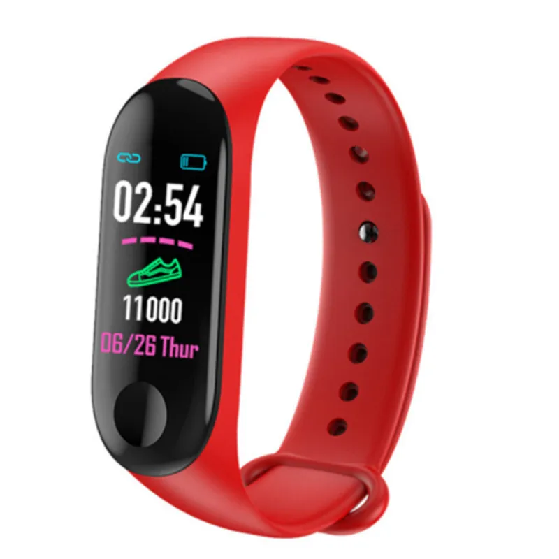 M3 Smart Bracelet Band Fitness Tracker Heart Rate Blood Pressure Messages Reminder Color Screen Waterproof Sport Wristband
M3 Smart Bracelet Band Fitness Tracker Heart Rate Blood Pressure Messages Reminder Color Screen Waterproof Sport Wristband