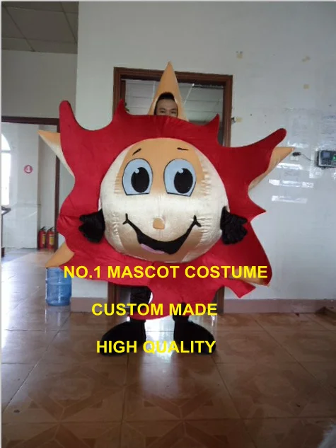 

Anime Cosply Costumes Red Fire Balls Sun Mascot Costume Adult Cartoon Fire Theme Carnival Birthday Party Mascotte Fancy 1755