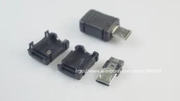 100 sets per lot DIY Micro USB 2.0 B type male 5 Pin plug solder cable type Assembly Adapter Connector plastic shell
100 sets per lot DIY Micro USB 2.0 B type male 5 Pin plug solder cable type Assembly Adapter Connector plastic shell