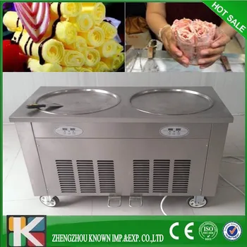 thailand 2 flat pan durable stir frozen yogurt roll fry ice cream machine with topping pans
thailand 2 flat pan durable stir frozen yogurt roll fry ice cream machine with topping pans