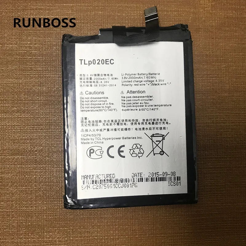 Original High Quality TLp020EC Battery For Alcatel One Touch TLp020EC Battery 2000mAh
Original High Quality TLp020EC Battery For Alcatel One Touch TLp020EC Battery 2000mAh