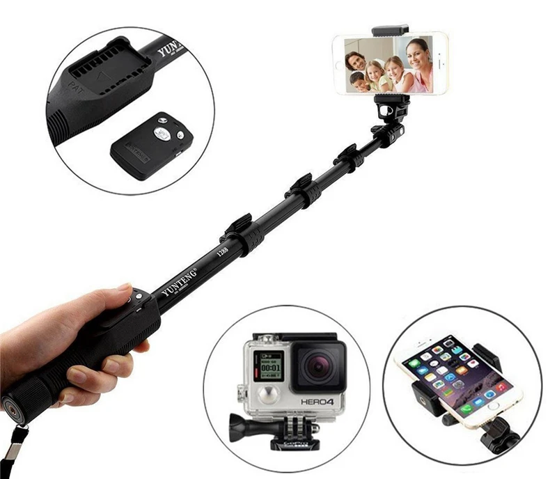 Tripod 4 In 1 Yunteng 1288 Bluetooth Extendable Selfie Stick Handheld Yt-1288 Monopod for Xiaomi Yi Gopro Sj4000 Iphone Camera
Tripod 4 In 1 Yunteng 1288 Bluetooth Extendable Selfie Stick Handheld Yt-1288 Monopod for Xiaomi Yi Gopro Sj4000 Iphone Camera