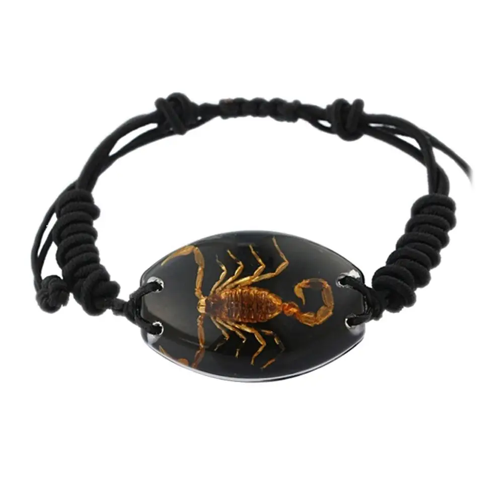 Fashion Women Scorpion Resin Bracelet Handmade Braided Bangle Hand Jewelry trendy
Fashion Women Scorpion Resin Bracelet Handmade Braided Bangle Hand Jewelry trendy