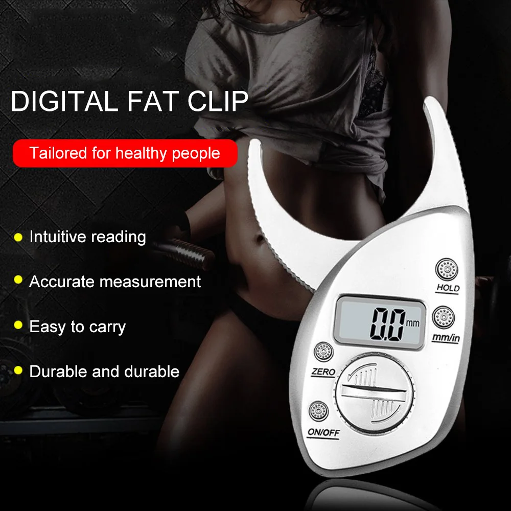 

Body Fat Plicometer Caliper Analyzer Monitors Electronic Digital Body Fat Caliper Skin Muscle Tester Body Fat Monitor 0-50mm