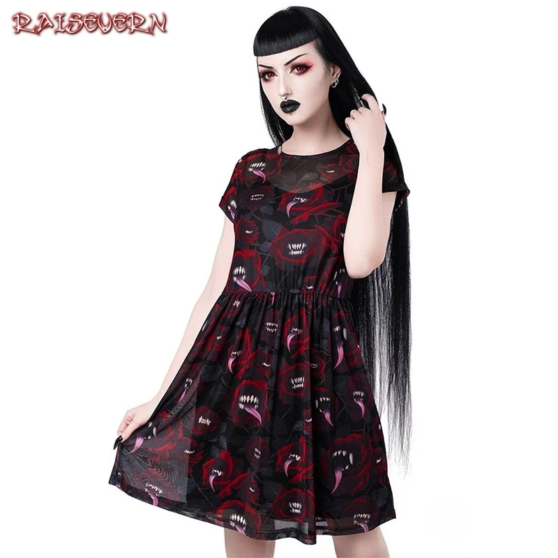 RAISEVERN Short Sleeve Black A-line Dress Woman Halloween Costume Pumpkin Bat Spider Silk Pattern Halloween Dress For Woman
RAISEVERN Short Sleeve Black A-line Dress Woman Halloween Costume Pumpkin Bat Spider Silk Pattern Halloween Dress For Woman