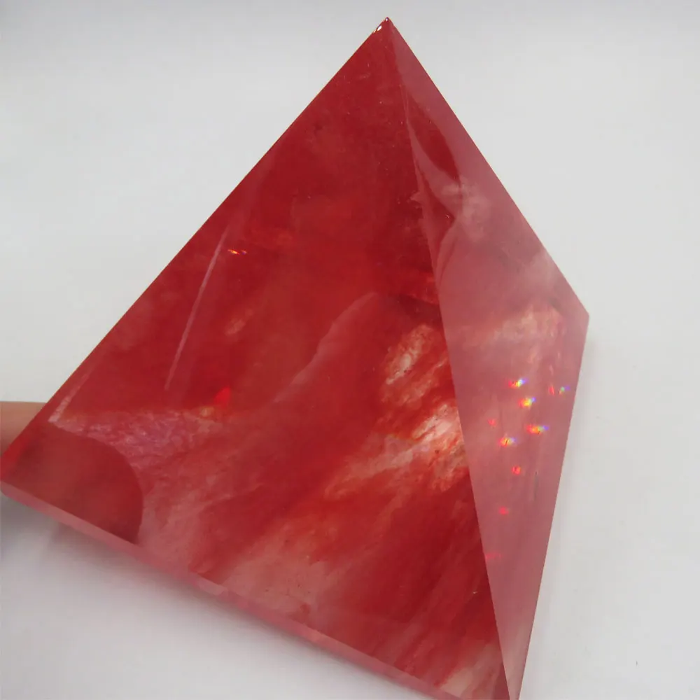 720~800g 10*10cm AAAA Large Red Smelt Quartz Crystal Pyramid Point Reiki Healing Home Decoration Energy Pyramid Fengshui 2019
720~800g 10*10cm AAAA Large Red Smelt Quartz Crystal Pyramid Point Reiki Healing Home Decoration Energy Pyramid Fengshui 2019