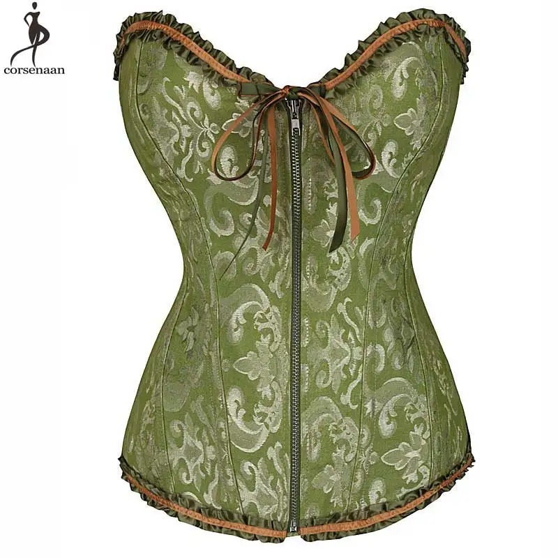 Zip Up Corset Floral Jacquard Bustier Plus Size 6XL Gorset Lace Up Korsett For Women Fish Boned Korse Waist Slimming Gorset Sexy
Zip Up Corset Floral Jacquard Bustier Plus Size 6XL Gorset Lace Up Korsett For Women Fish Boned Korse Waist Slimming Gorset Sexy