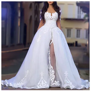 LORIE Sexy Wedding Dress 2019 Side Split Robe de soiree Ball Gowns Bridal Dress Off The Shoulder High Quality Wedding Gowns New
LORIE Sexy Wedding Dress 2019 Side Split Robe de soiree Ball Gowns Bridal Dress Off The Shoulder High Quality Wedding Gowns New