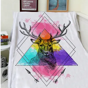 Blanket plaid Warmth Soft Plush Easy Care Machine Wash Design of the Deer Line of Rainbow Colors Plaids on the Sofa Bed Throw
Blanket plaid Warmth Soft Plush Easy Care Machine Wash Design of the Deer Line of Rainbow Colors Plaids on the Sofa Bed Throw