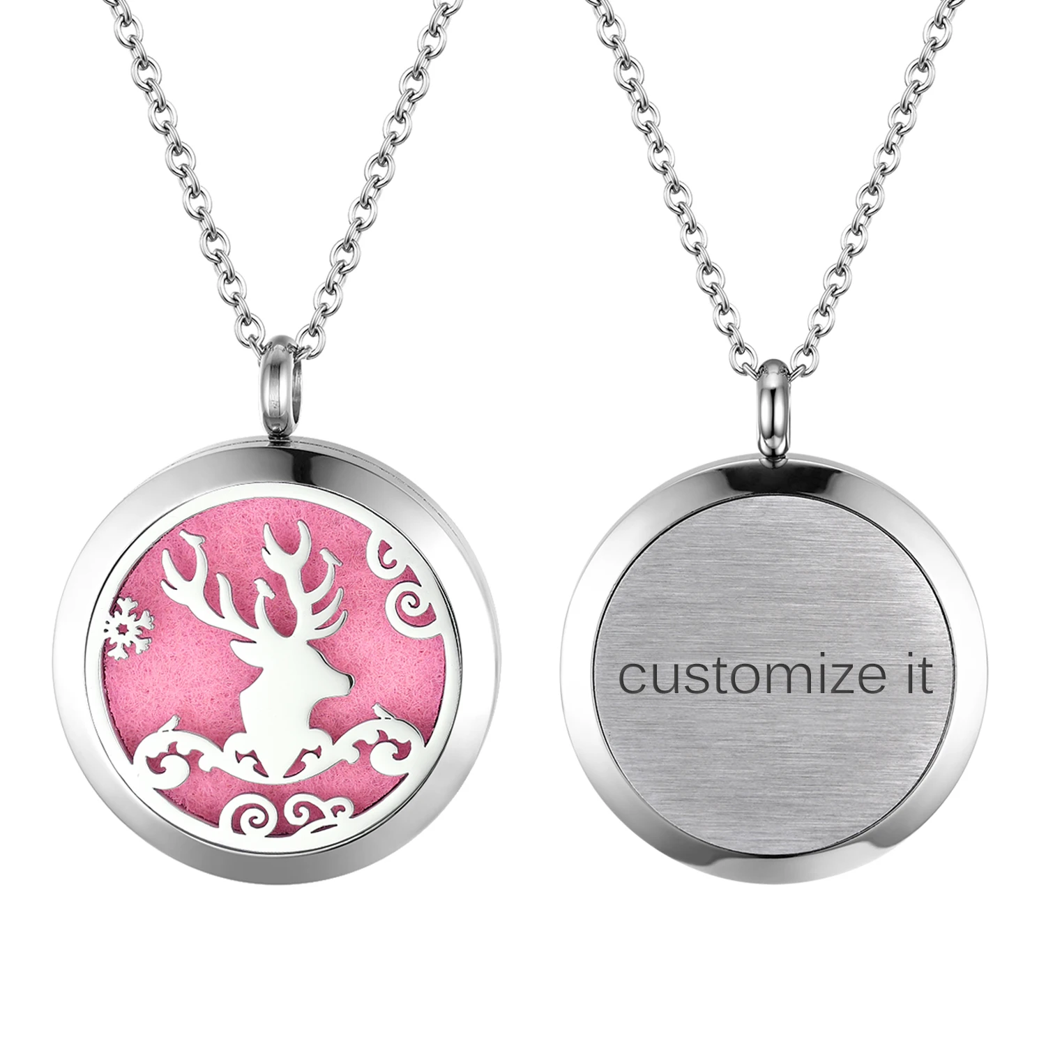 Women 316L Stianless Steel Pendant Necklace Christmas Tree Essential Oil Aroma Open Photo Frame Men Elk Pattern Silver Jewelry
Women 316L Stianless Steel Pendant Necklace Christmas Tree Essential Oil Aroma Open Photo Frame Men Elk Pattern Silver Jewelry