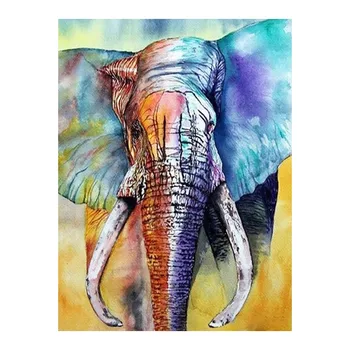 Elefante pintura a Óleo Animal Pintura Diamante Rodada Completa estilo New DIY Furar Broca Cruz Bordado 5D Decoração de Casa