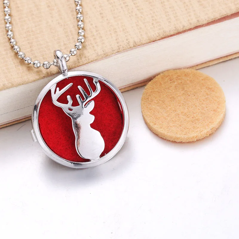 Silver cute elk Aroma Diffuser Necklace Perfume Essential Oil Diffuser Aromatherapy Locket Pendant Necklace Women jewelry
Silver cute elk Aroma Diffuser Necklace Perfume Essential Oil Diffuser Aromatherapy Locket Pendant Necklace Women jewelry