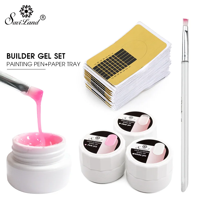 Saviland 3pcs White Clear Builder Gel Polish Kits Nail Form for Nail Extension Paper Tray UV Gel Varnish Nail Art Manicure Set
Saviland 3pcs White Clear Builder Gel Polish Kits Nail Form for Nail Extension Paper Tray UV Gel Varnish Nail Art Manicure Set