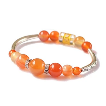 Natural Red And yellow Agate Bracelet Fashion Wild Six-Word Mantra Transfer Beads Bracelet S925 Sterling Bracele
Natural Red And yellow Agate Bracelet Fashion Wild Six-Word Mantra Transfer Beads Bracelet S925 Sterling Bracele