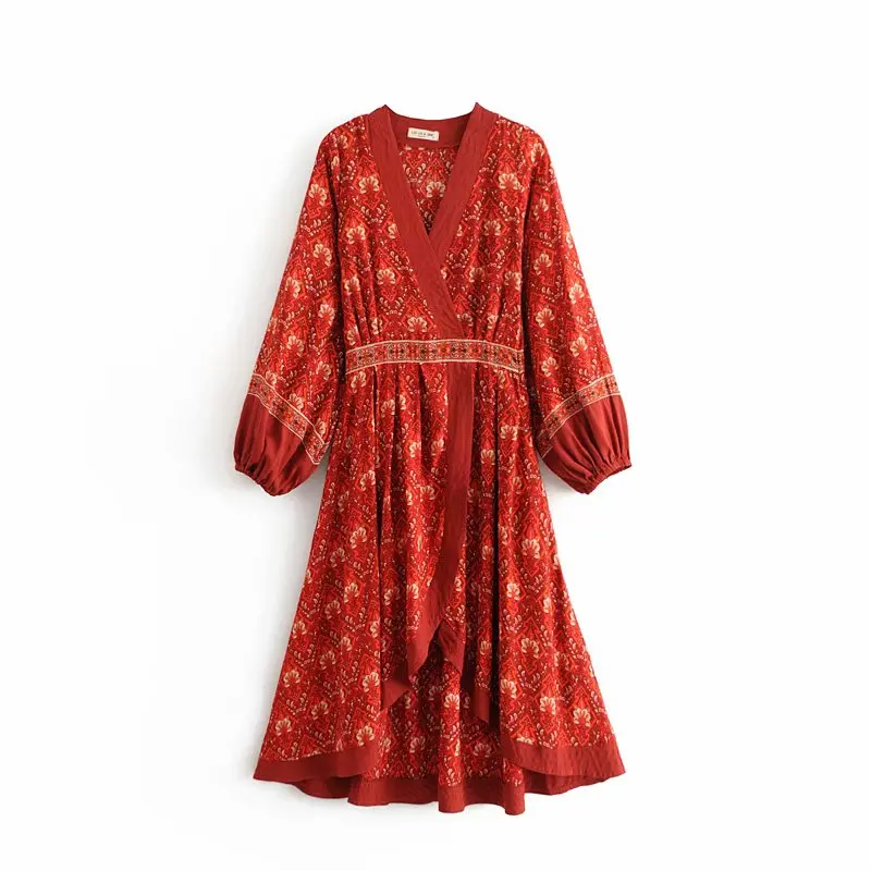 GYPSY Boho Chic Summer Vintage Floral Print Crossover Dress Women Fashion Clothing V Neck Lantern Sleeve Dresses Vestidos Mujer
GYPSY Boho Chic Summer Vintage Floral Print Crossover Dress Women Fashion Clothing V Neck Lantern Sleeve Dresses Vestidos Mujer