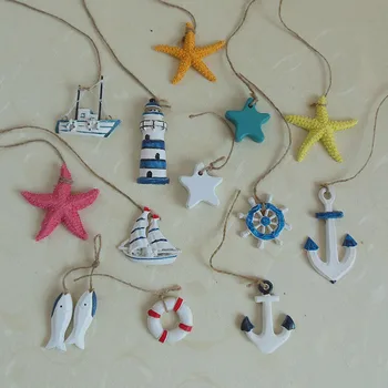 5pcs/lot Mediterranean Style Blue Sea Star Fish Lighthouse Rudder Ocean Beach Ornaments Resin Crafts Hanging Decoration MP 006
5pcs/lot Mediterranean Style Blue Sea Star Fish Lighthouse Rudder Ocean Beach Ornaments Resin Crafts Hanging Decoration MP 006