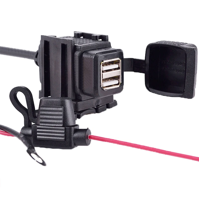 Dual USB Port 12V Waterproof Motorbike Motorcycle Handlebar Charger Adapter Power Supply Socket for Phone GPS MP4 DC 5V 2.1A
Dual USB Port 12V Waterproof Motorbike Motorcycle Handlebar Charger Adapter Power Supply Socket for Phone GPS MP4 DC 5V 2.1A