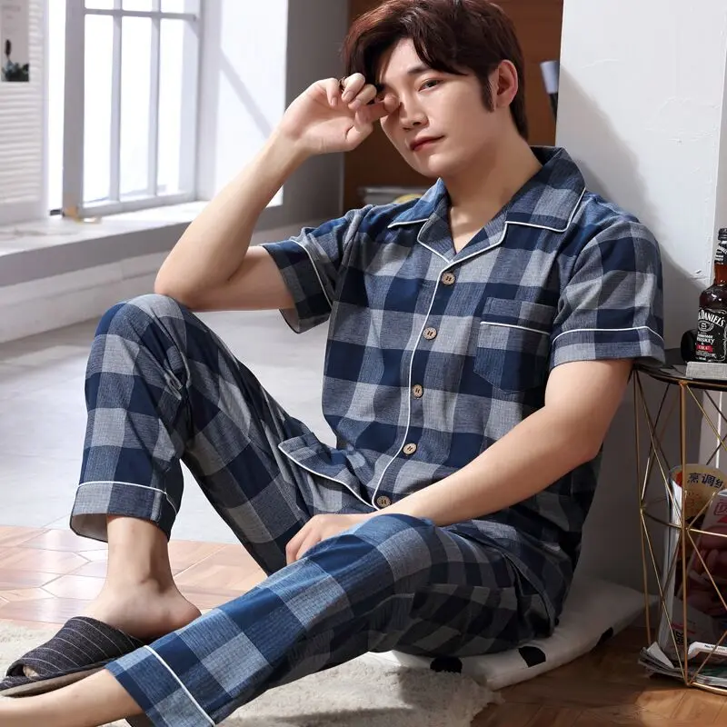 New Pyjamas Men Print Casual Plus Size Cotton Sleepwear Mens Lounge Wear Lounge wear Winter Pajamas pijama hombre
New Pyjamas Men Print Casual Plus Size Cotton Sleepwear Mens Lounge Wear Lounge wear Winter Pajamas pijama hombre