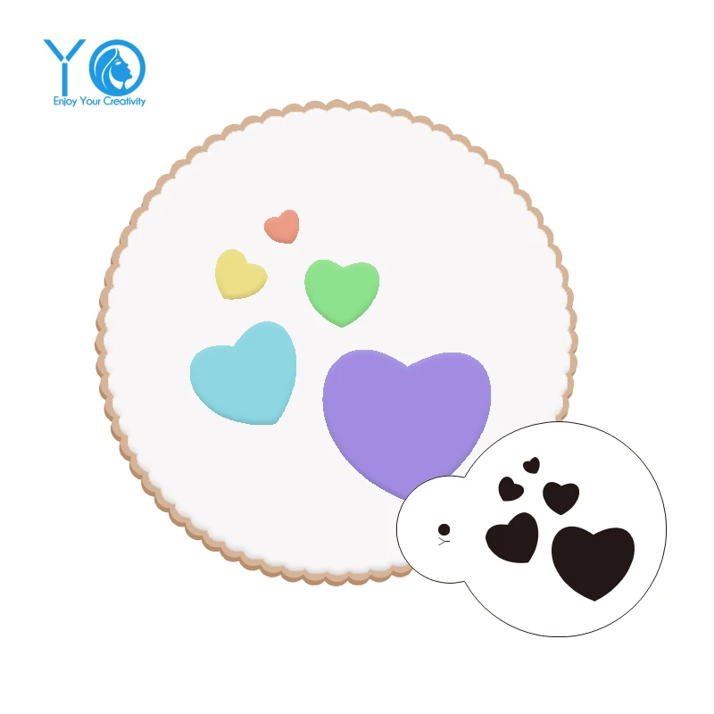 3 Inch Wedding Decoration Love Heart Cookie Stencil Icing Sugar Crafts Mold Fondant Tools Baking & Pastry | Дом и сад