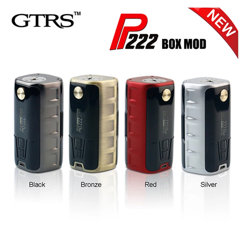 Original GTRS P222 222W TC Box MOD Kit with SX520 Chipset Powered by dual 18650 battery work with 510 Thread V12 Tank Atomizer
Original GTRS P222 222W TC Box MOD Kit with SX520 Chipset Powered by dual 18650 battery work with 510 Thread V12 Tank Atomizer