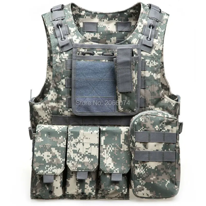 Camouflage Hunting Military Tactical Vest Wargame Body Molle Armor Hunting Vest CS Outdoor Equipment with 7 Colors Free DHL
Camouflage Hunting Military Tactical Vest Wargame Body Molle Armor Hunting Vest CS Outdoor Equipment with 7 Colors Free DHL