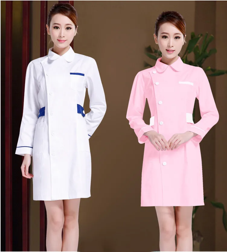Newest Hospital nurse uniform Summer and autume long-Short sleeves Medical Clothing Beautician Pharmacy White and pink coat
Newest Hospital nurse uniform Summer and autume long-Short sleeves Medical Clothing Beautician Pharmacy White and pink coat