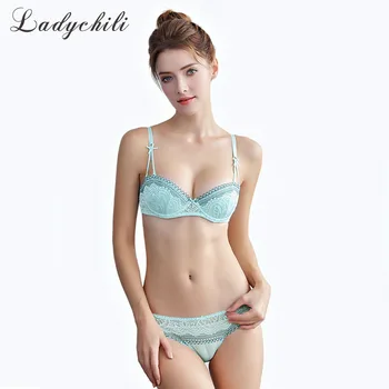 Ladychili Women Intimate Full Lace Embroidery Transparent Panties Sexy Half Cup Ultra Thin No Push Up Bra and Brief Set N342
Ladychili Women Intimate Full Lace Embroidery Transparent Panties Sexy Half Cup Ultra Thin No Push Up Bra and Brief Set N342